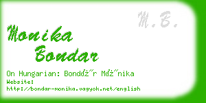 monika bondar business card